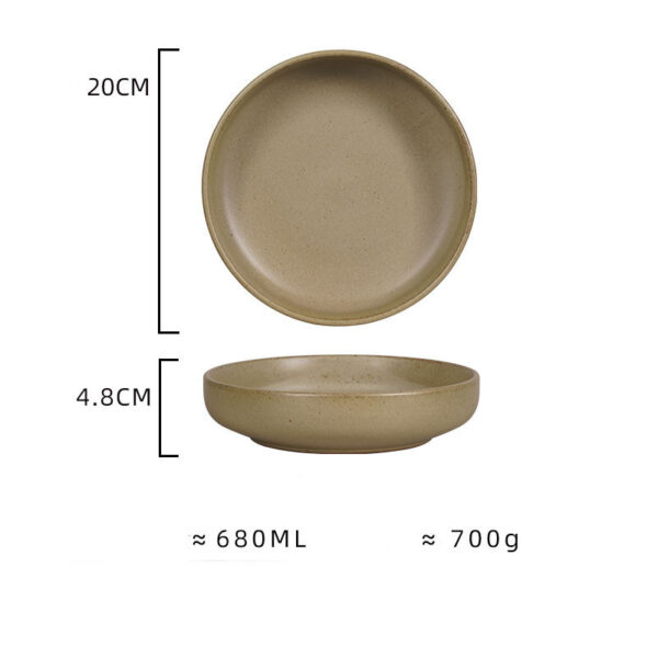 Japanese Style Ceramic Retro Thick Tableware, Vintage-Inspired Thick Ceramic Plates, Japanese Retro Dinnerware Set