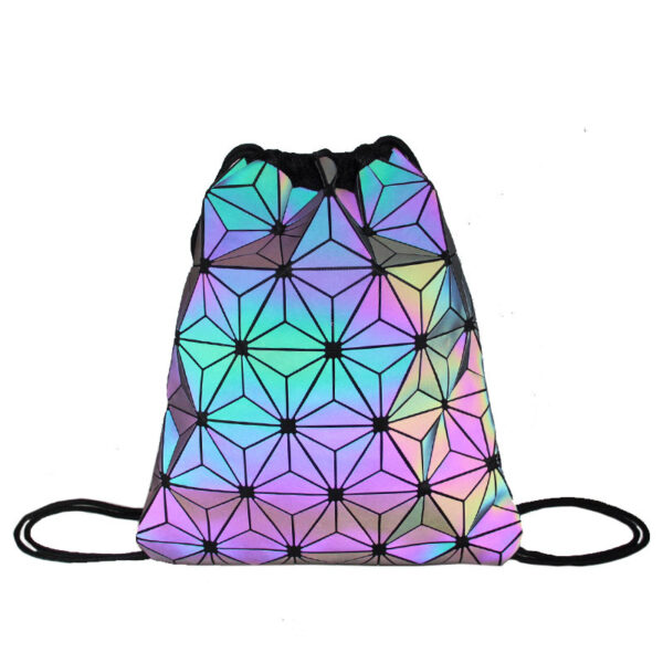 Outdoor All-Matching Drawstring Bag for Men and Women, Geometric Luminous Drawstring Bag, Stylish Geometric Outdoor Bag with Luminous Features