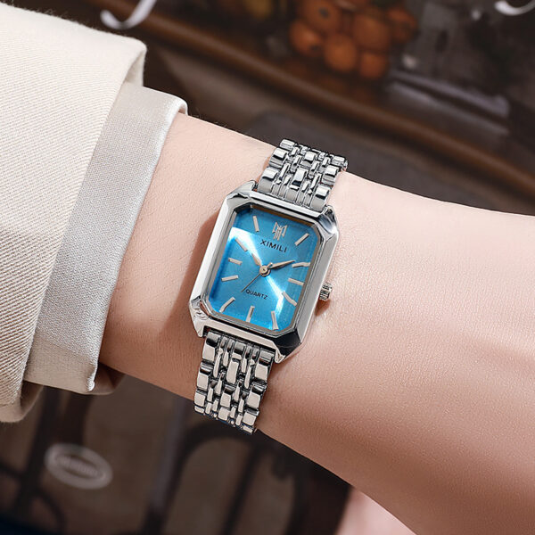 Simple Square Steel Strap Watch for Women, Fashionable Women's Square Watch with Steel Strap, Elegant Women's Watch with Minimalist Square Steel Band