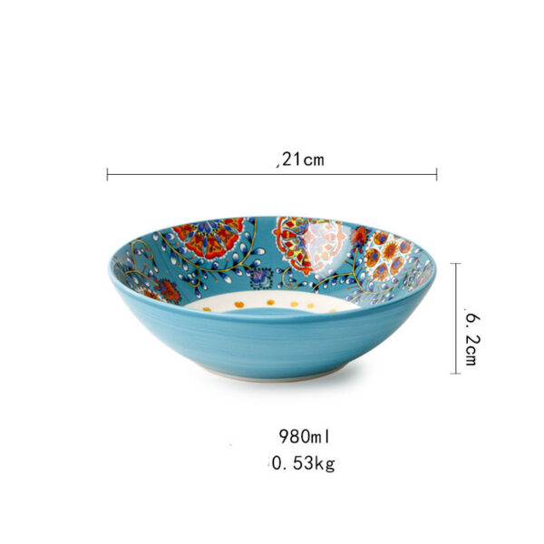 Elegant Green Peacock Ceramic Tableware for Western Cuisine, Stylish Household Tableware Set with Peacock Design, Unique Ceramic Dishes for Western Food