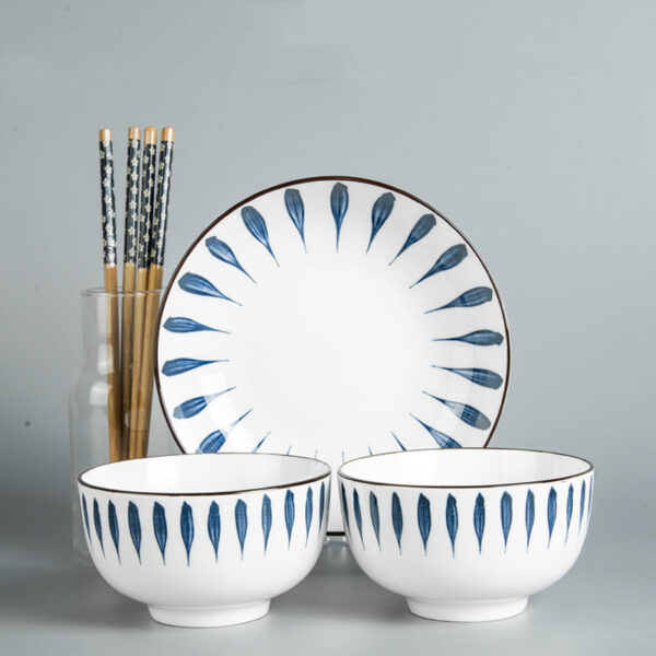 High-Quality Jingdezhen Ceramic Dishes with Japanese Design, Net Celebrity Tableware for Elegant Dining