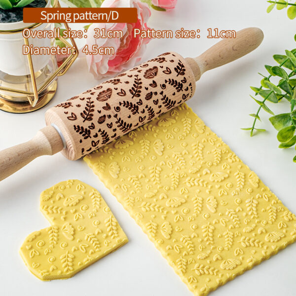 Cookie Flip Crust Print Roller for Home Baking, Versatile Kitchen Baking Roller, Crust Print Roller for Creative Cookies