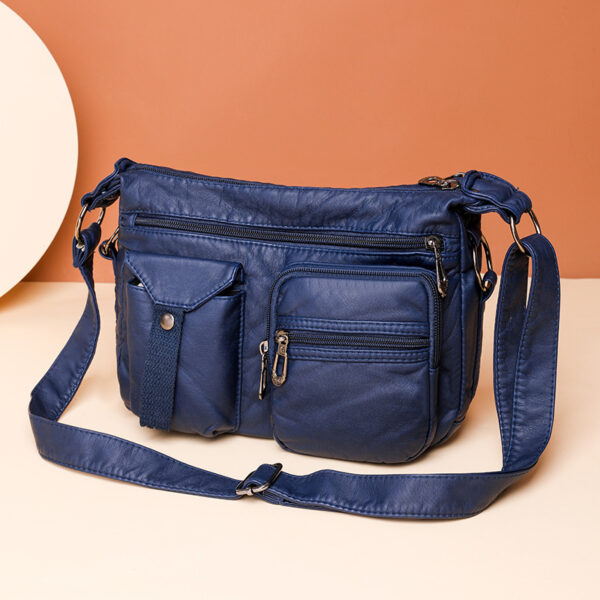 Women's Stylish Large Capacity Washed Shoulder Messenger Bag, Versatile Fashionable Shoulder Bag, Trendy Large-Capacity Messenger Bag