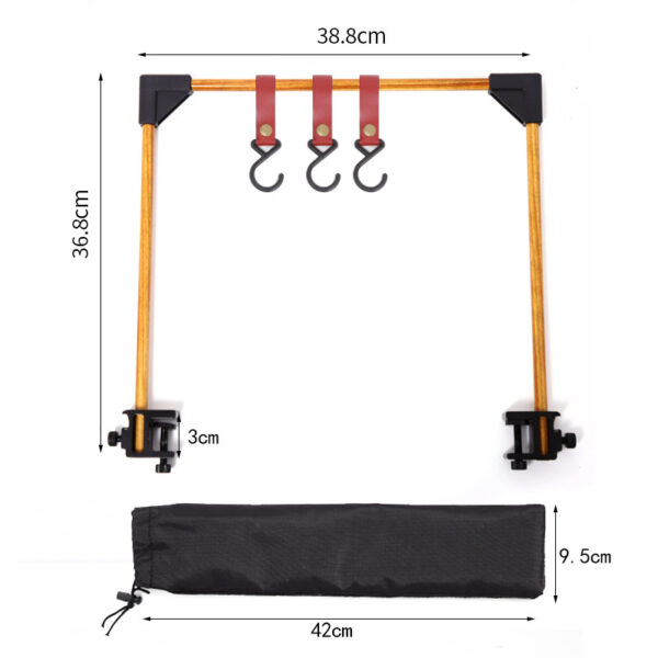 Adjustable Base Clamp Small Hanging Rack for Pot Stove Cookware, Desktop Storage Hook for Picnic and Camping