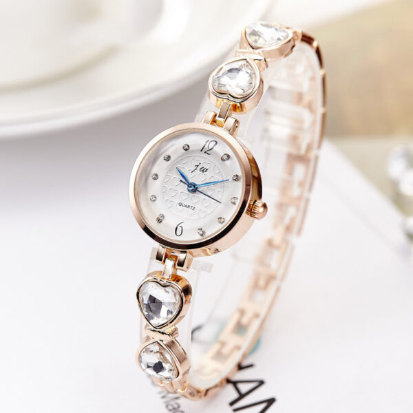 Rhinestone Fashion Women's Watch with Quartz Steel Belt, Elegant Rhinestone Quartz Watch for Women, Stylish Women's Rhinestone Steel Belt Watch