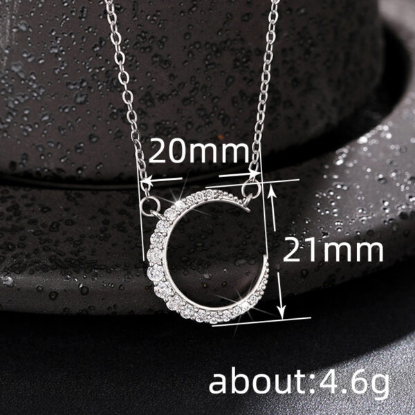 Stylish Simple Moon Necklace for Women, Versatile Women's Moon Pendant Necklace, Elegant Simple Moon Necklace for Everyday Wear