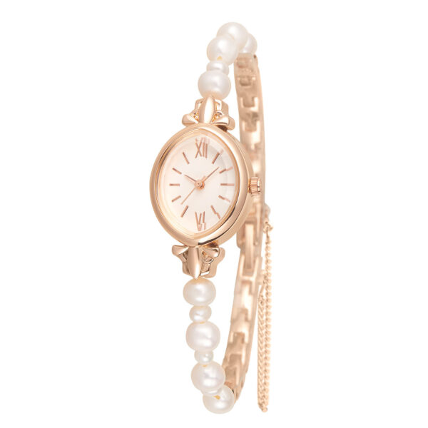 Fashion Women's Watch with Natural Freshwater Pearl Strap, Elegant Women's Watch with Freshwater Pearl Strap, Stylish Watch for Women Featuring Freshwater Pearl Strap