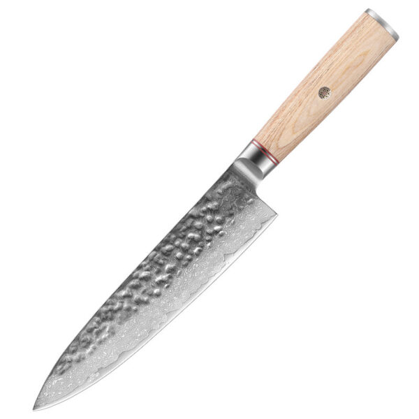 Damascus Steel Handcrafted Kitchen Knife, Premium Chef Knife for Professional Cooking, Durable and Sharp Kitchen Tool