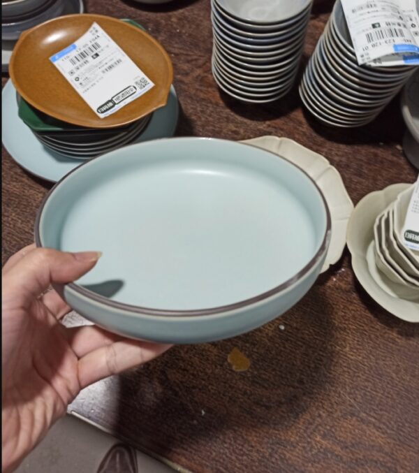 Japanese Style Ceramic Retro Thick Tableware, Vintage-Inspired Thick Ceramic Plates, Japanese Retro Dinnerware Set