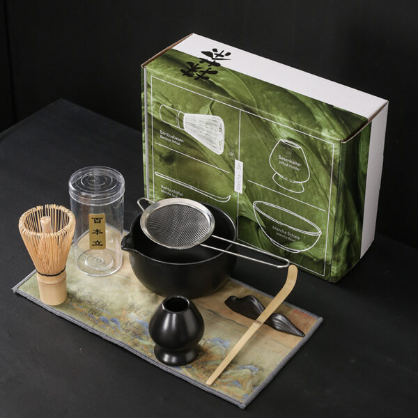 Japanese Matcha Tea Set, Pouring Ceramic Bowl with Cups, Traditional Matcha Ceremony Drinkware