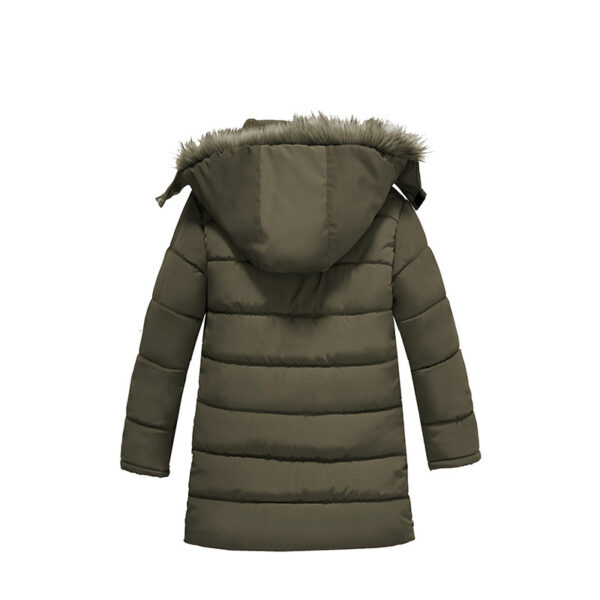 Warm Boys' Winter Coat with Fur Collar, Cozy Padded Jacket for Boys, Stylish Warm Cotton Jacket for Kids