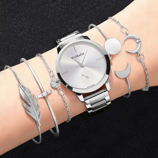 Popular Women's Business Quartz Watch with Bracelet Suit, Elegant Business Quartz Watch for Women with Matching Bracelet